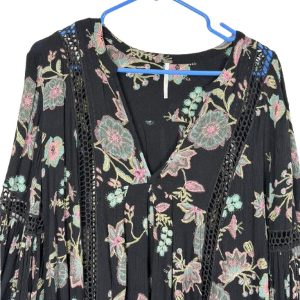 Free People Just The Two Of Us SwingTunic Boho Floral Size M - Picture 6 of 12